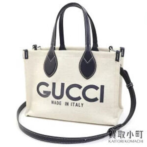 Gucci Tote Bag GG Supreme Canvas Lining Blue Shopping FACVW